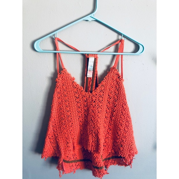 Free People Tops - FP Beach Crochet Swing Tank